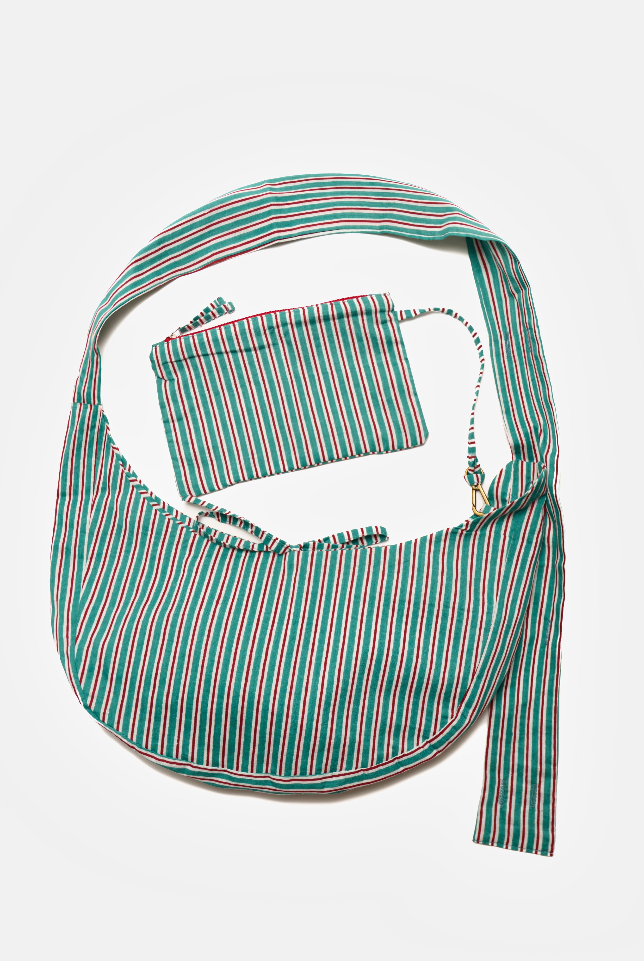 Nina Bag Petrol Blue in cotone Amimi Milano