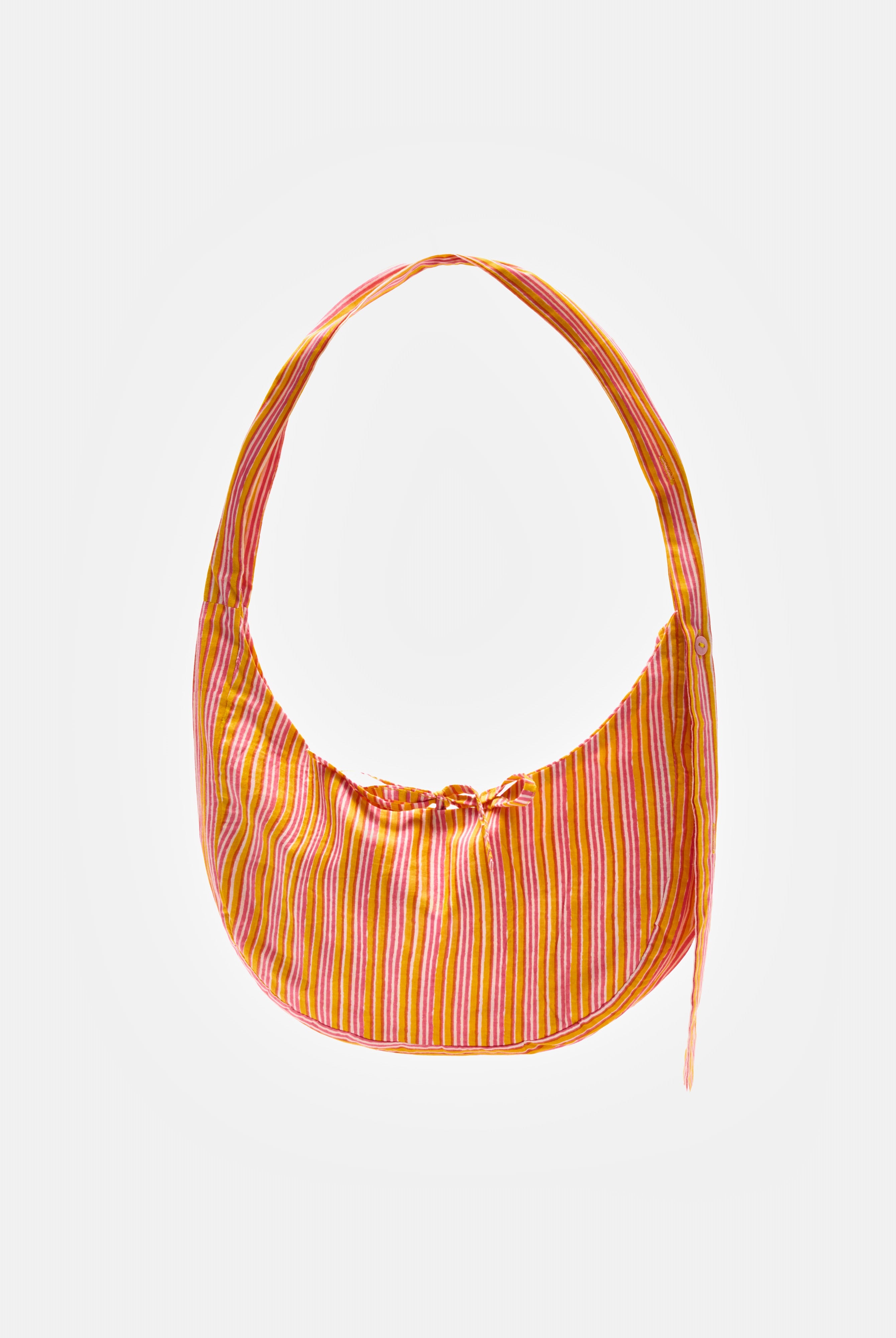 Nina Bag Stripes Peach in cotone Amimi Milano