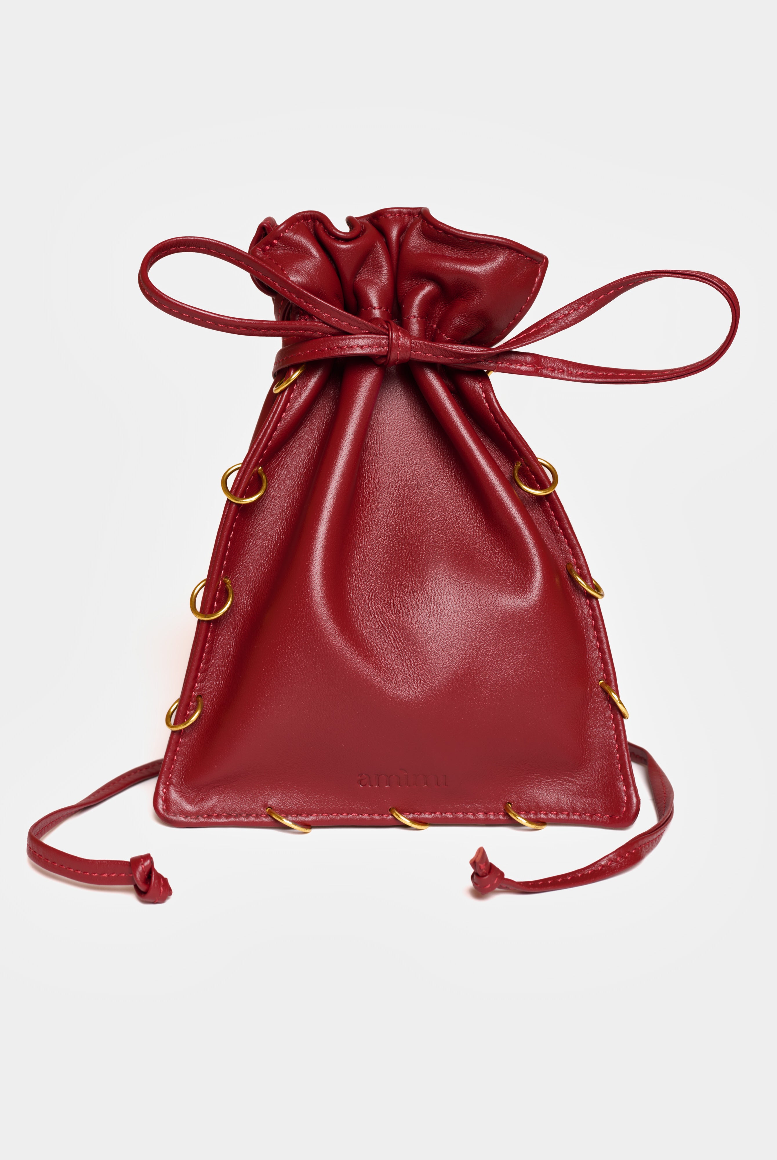 Maria Bag Red Piercing in pelle Amimi Milano