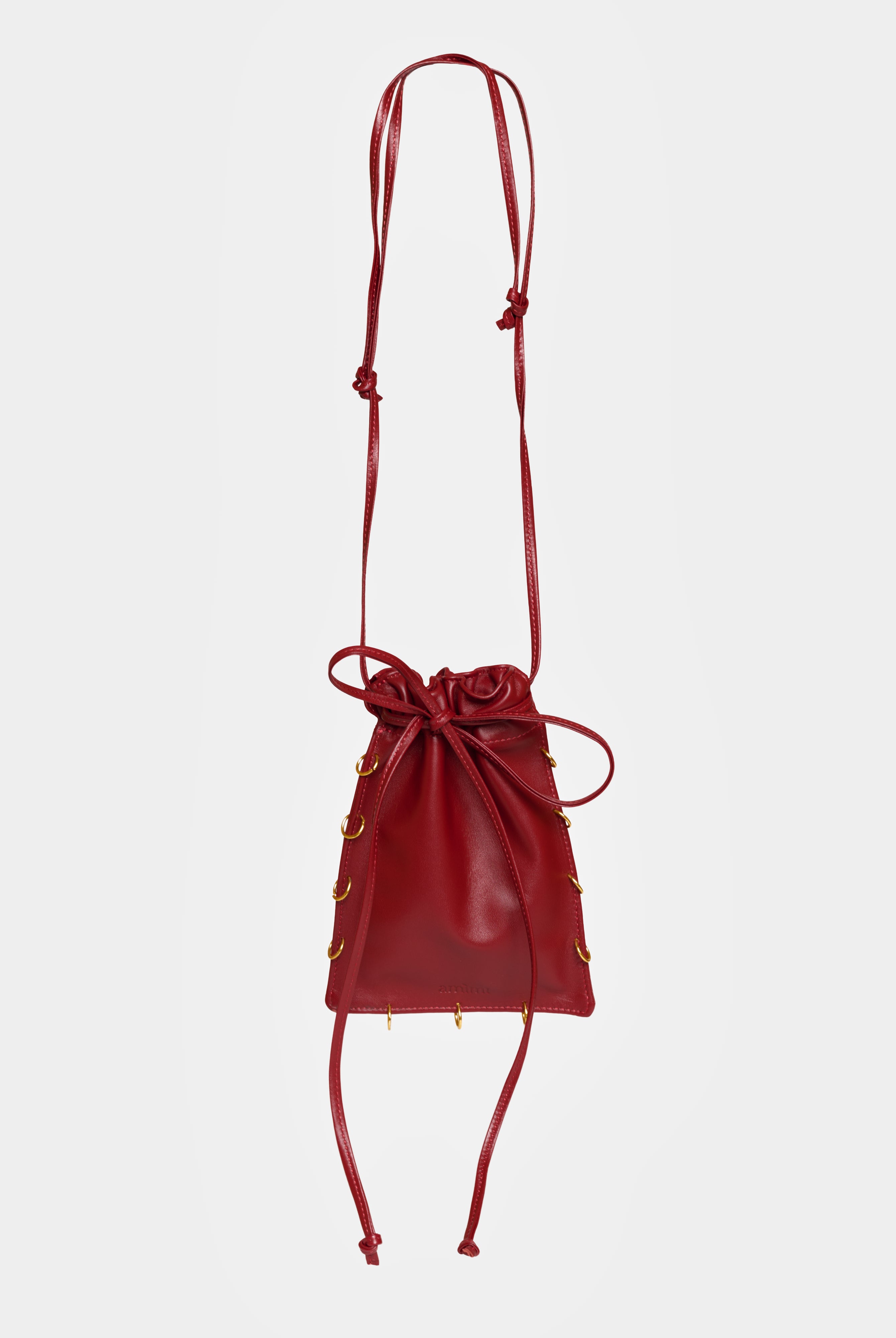 Maria Bag Red Piercing in pelle Amimi Milano