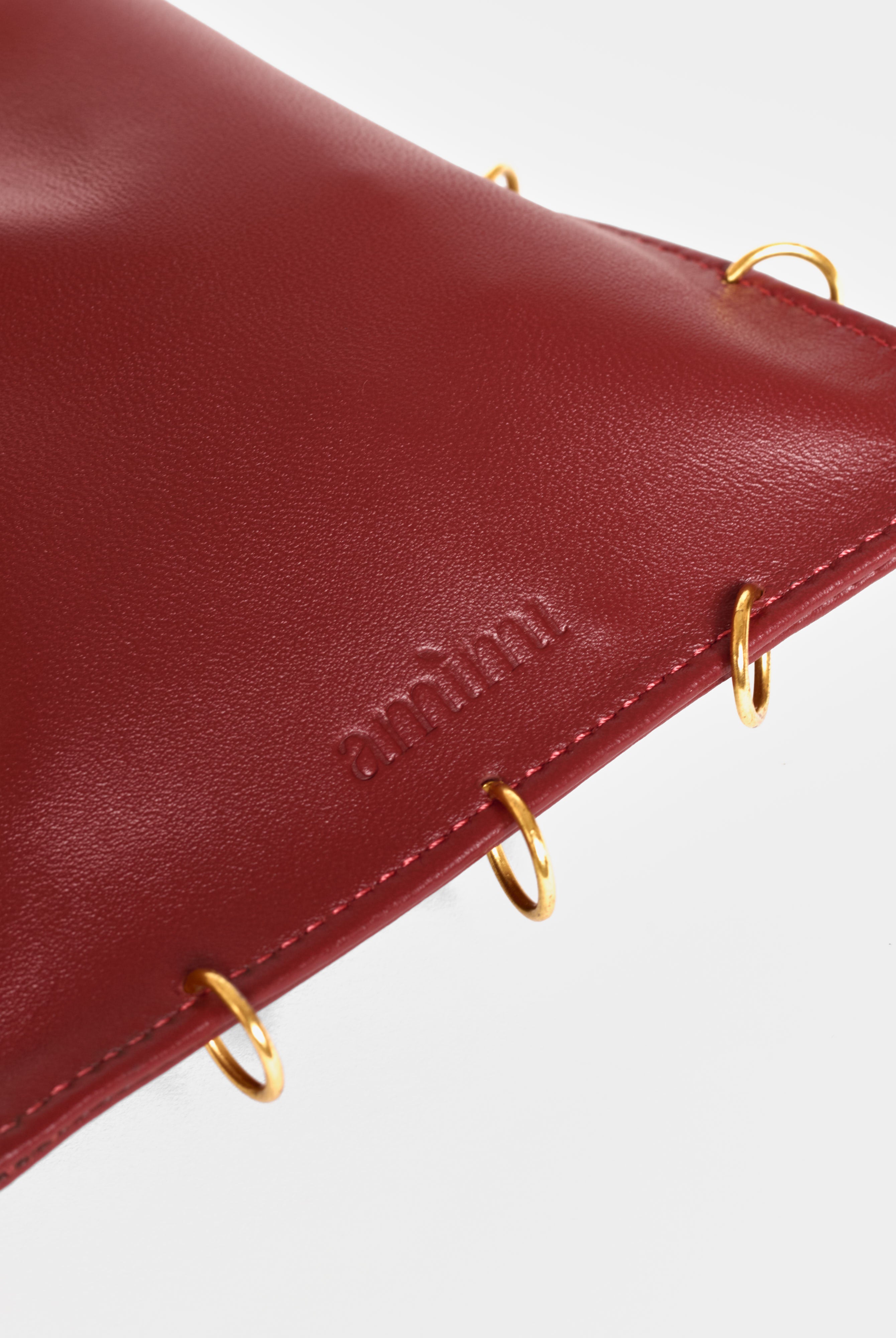 Maria Bag Red Piercing in pelle Amimi Milano