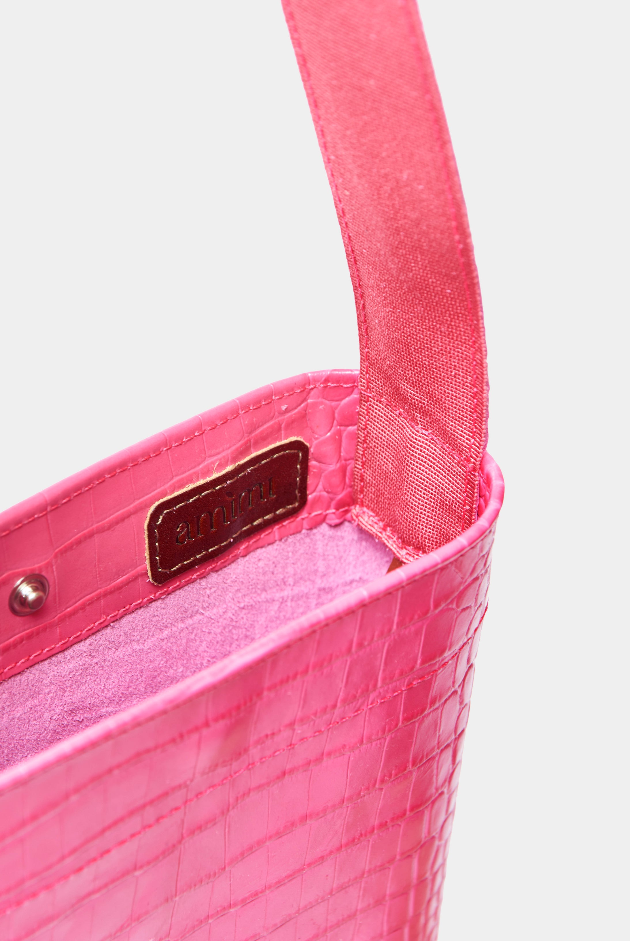 Lea Bag Cocco Pink in pelle Amimi Milano