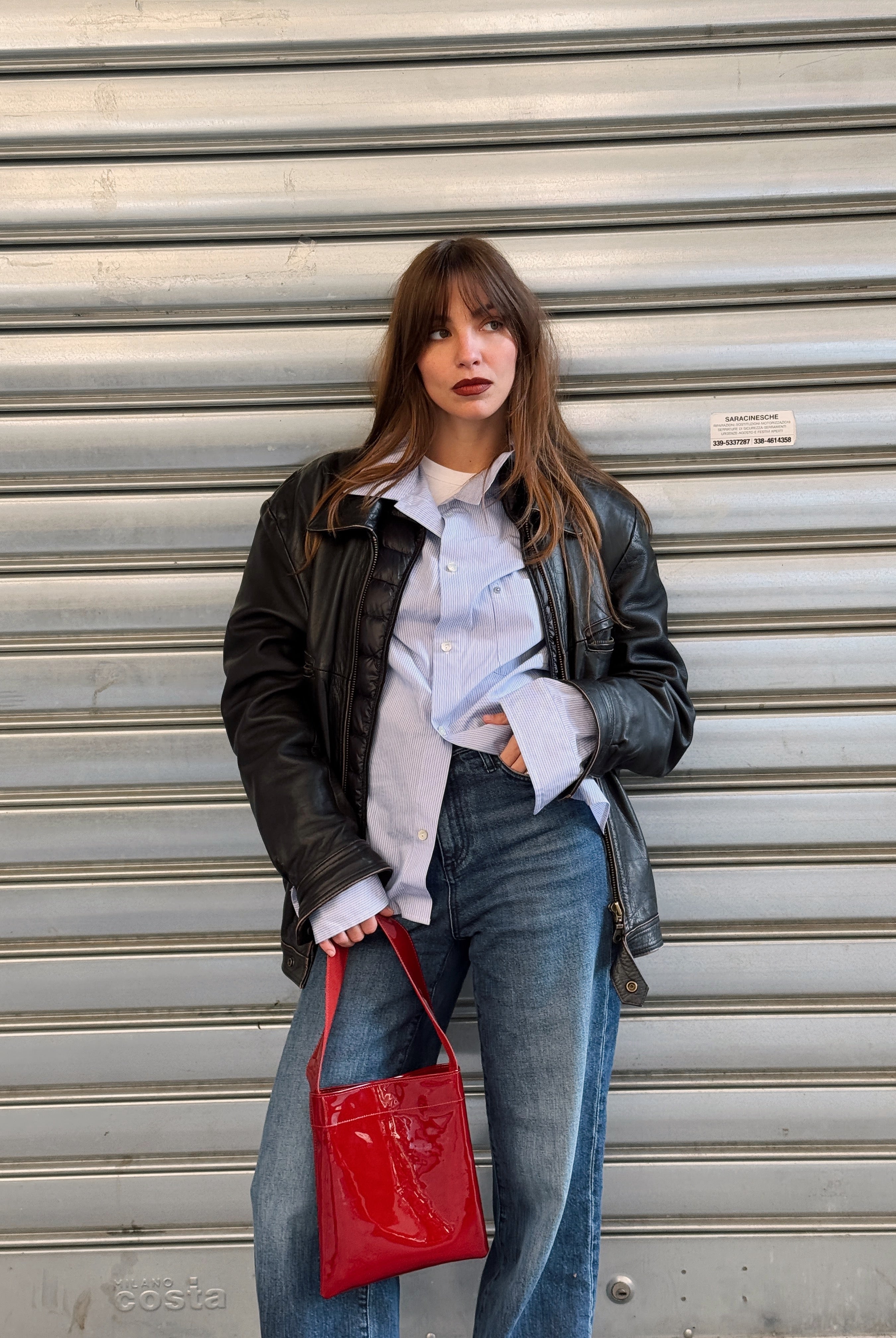 Lea Bag Red Patent in pelle Amimi Milano