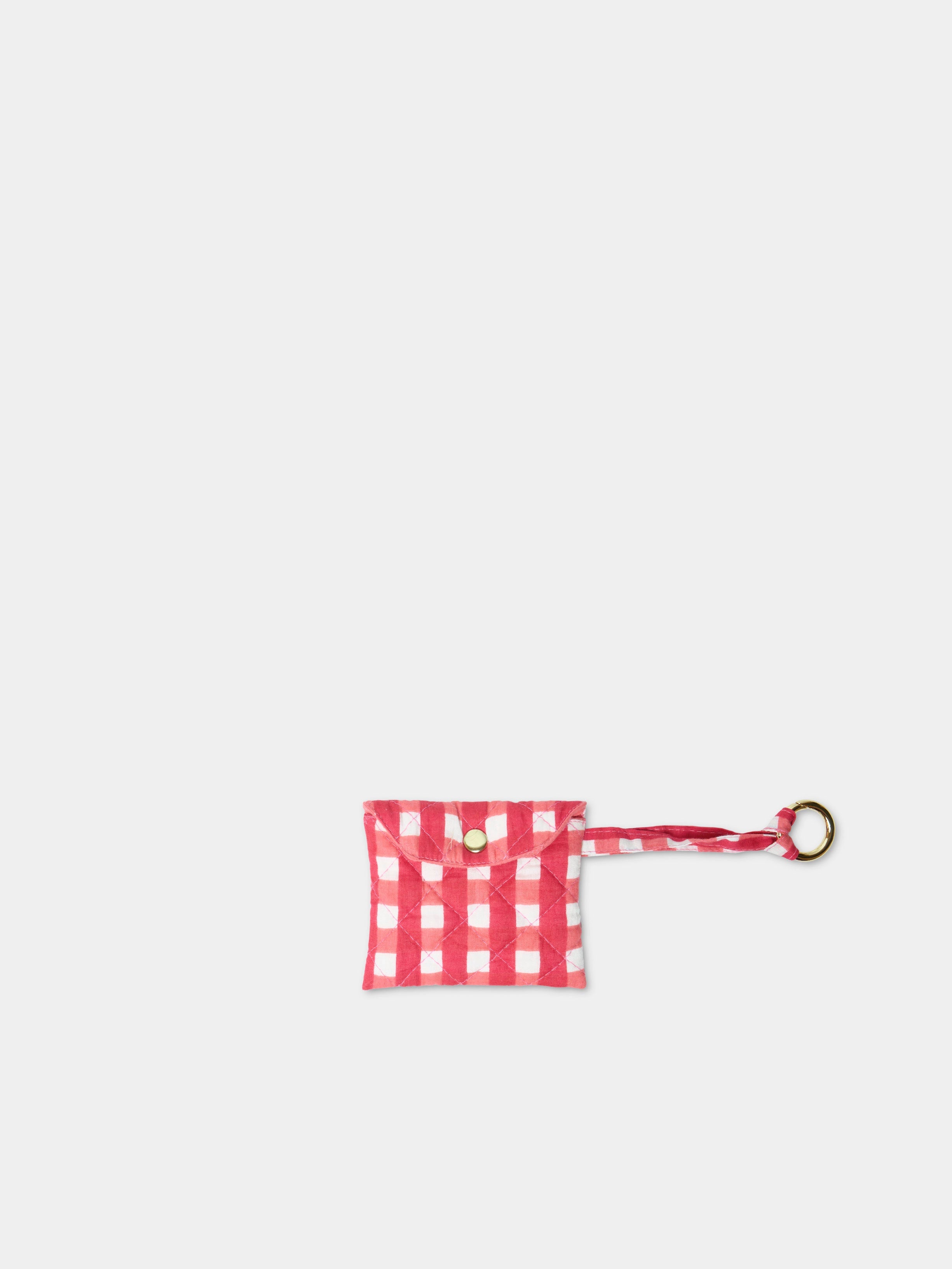 Airpods Case Cherry Pink accessorio in cotone naturale Amimi Milano