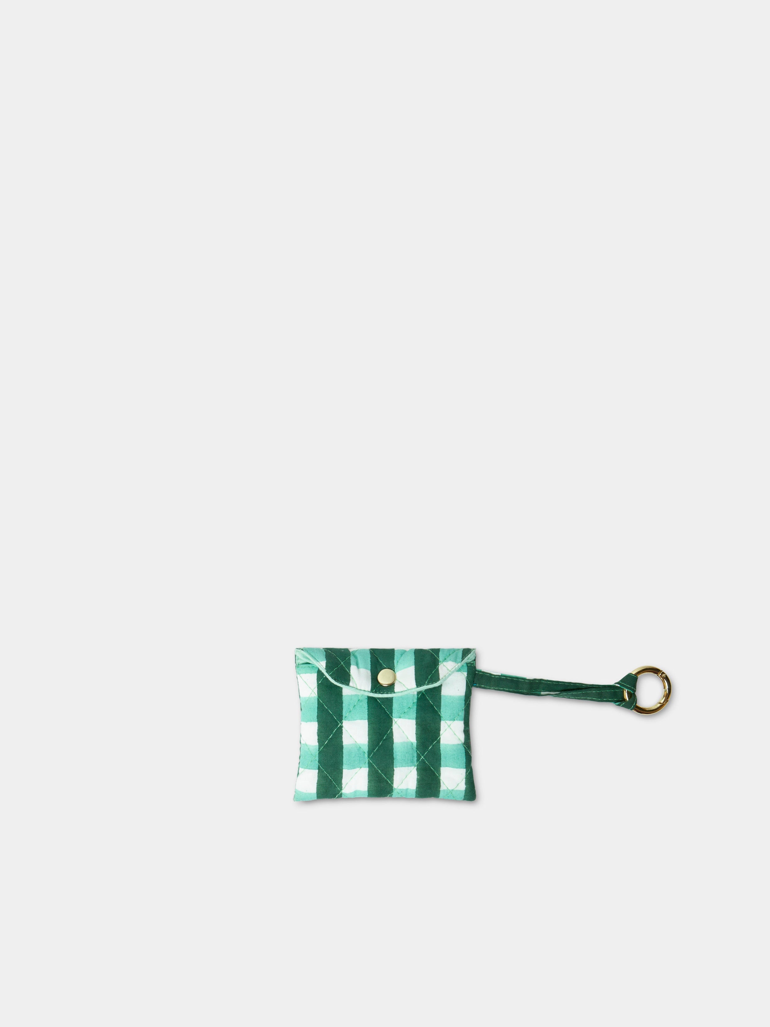 Airpods Case Forest Green accessorio in cotone naturale Amimi Milano