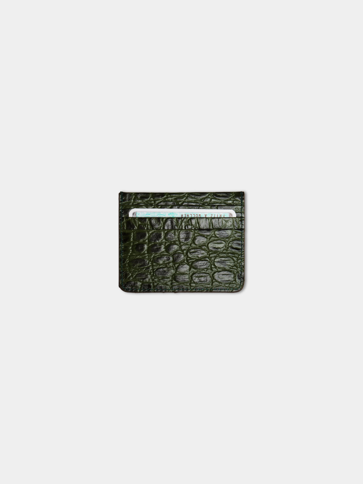Credit Card Case Cocco Green porta carte in pelle stampa cocco Amimi Milano