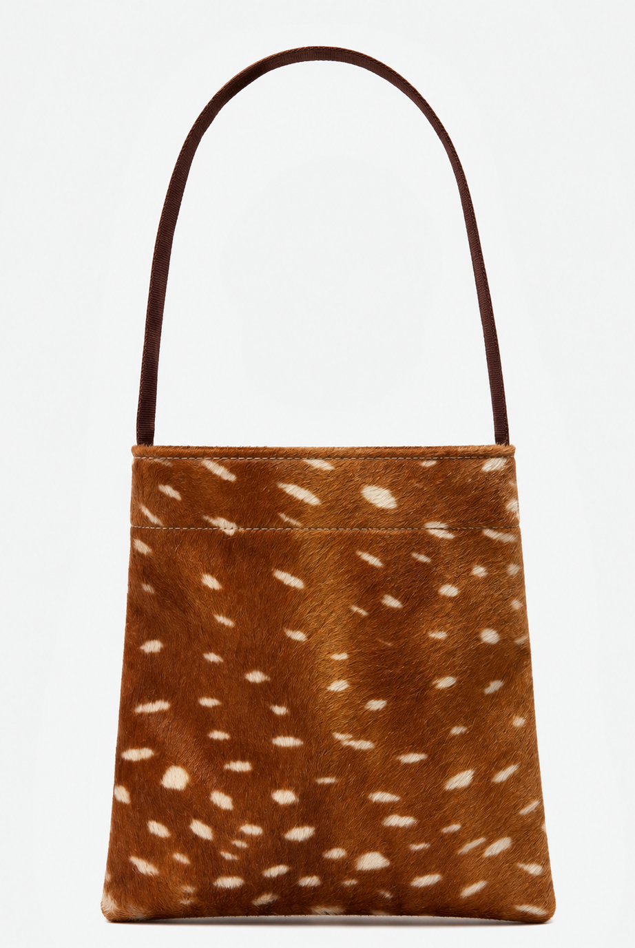 Lea Bag Bambi Pony borsa a spalla in cavallino stampa bambi, vista frontale, Amimi Milano