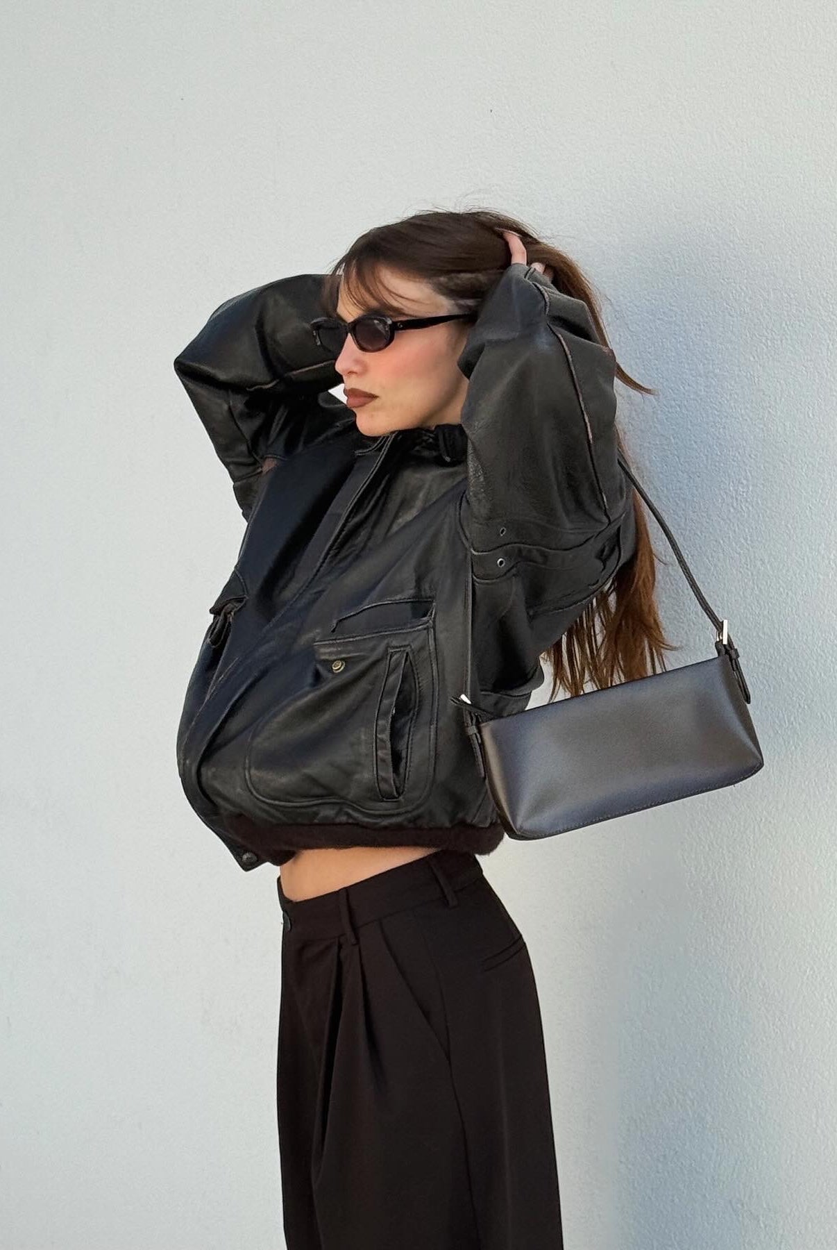 Valentina Bag Chocolate in pelle Amimi Milano