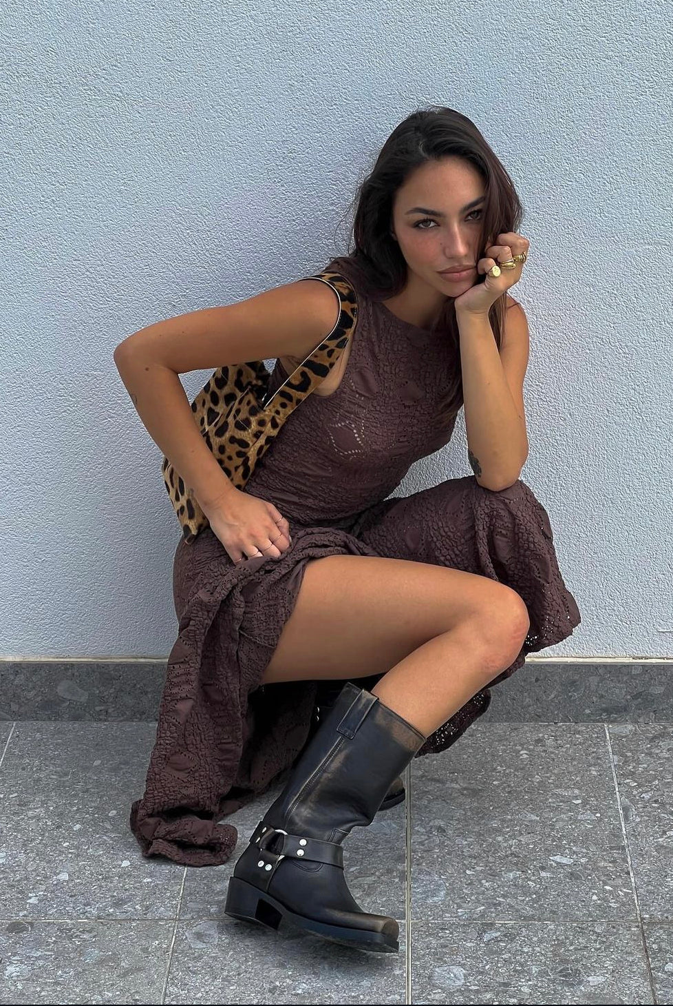 Lea Bag Savana Leopard Pony in pelle Amimi Milano