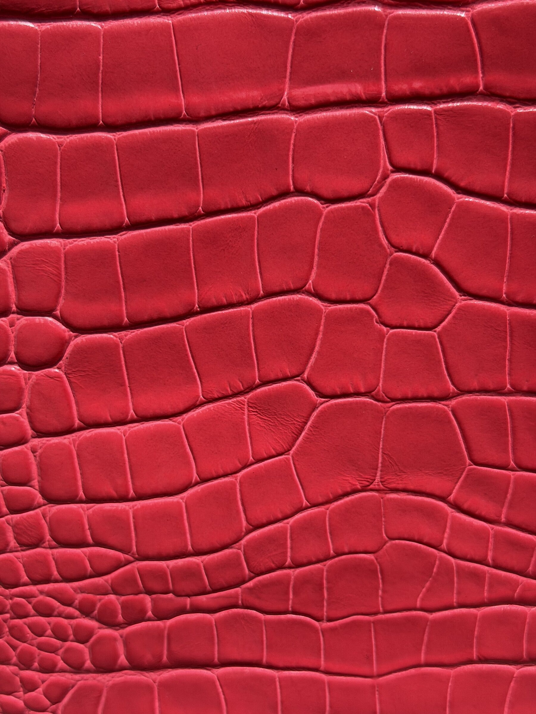 Lea Bag Cocco Red dettaglio pelle stampa cocco rossa Amimi Milano