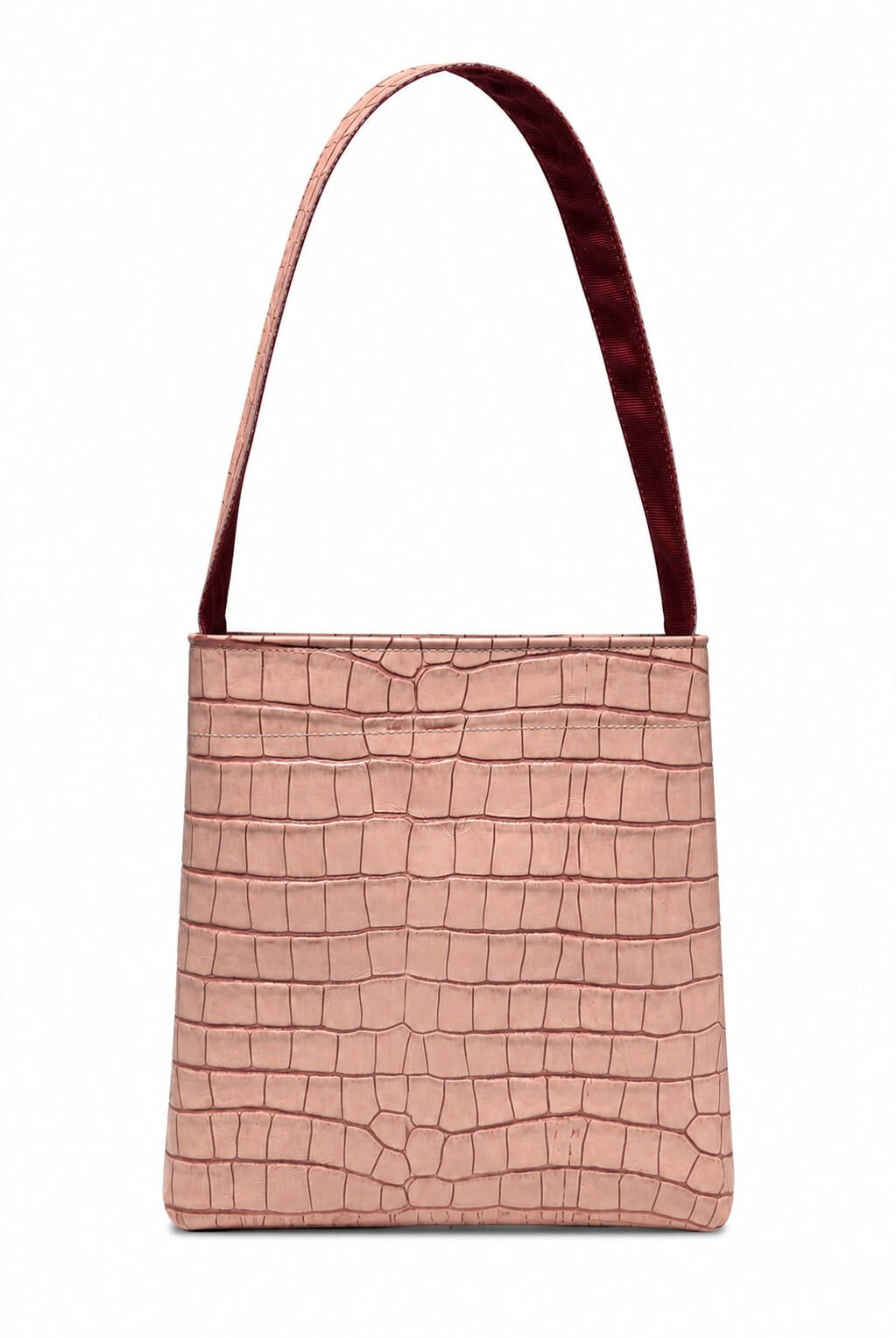 Lea Bag Cocco Sand Coral borsa a spalla in pelle stampa cocco Amimi Milano
