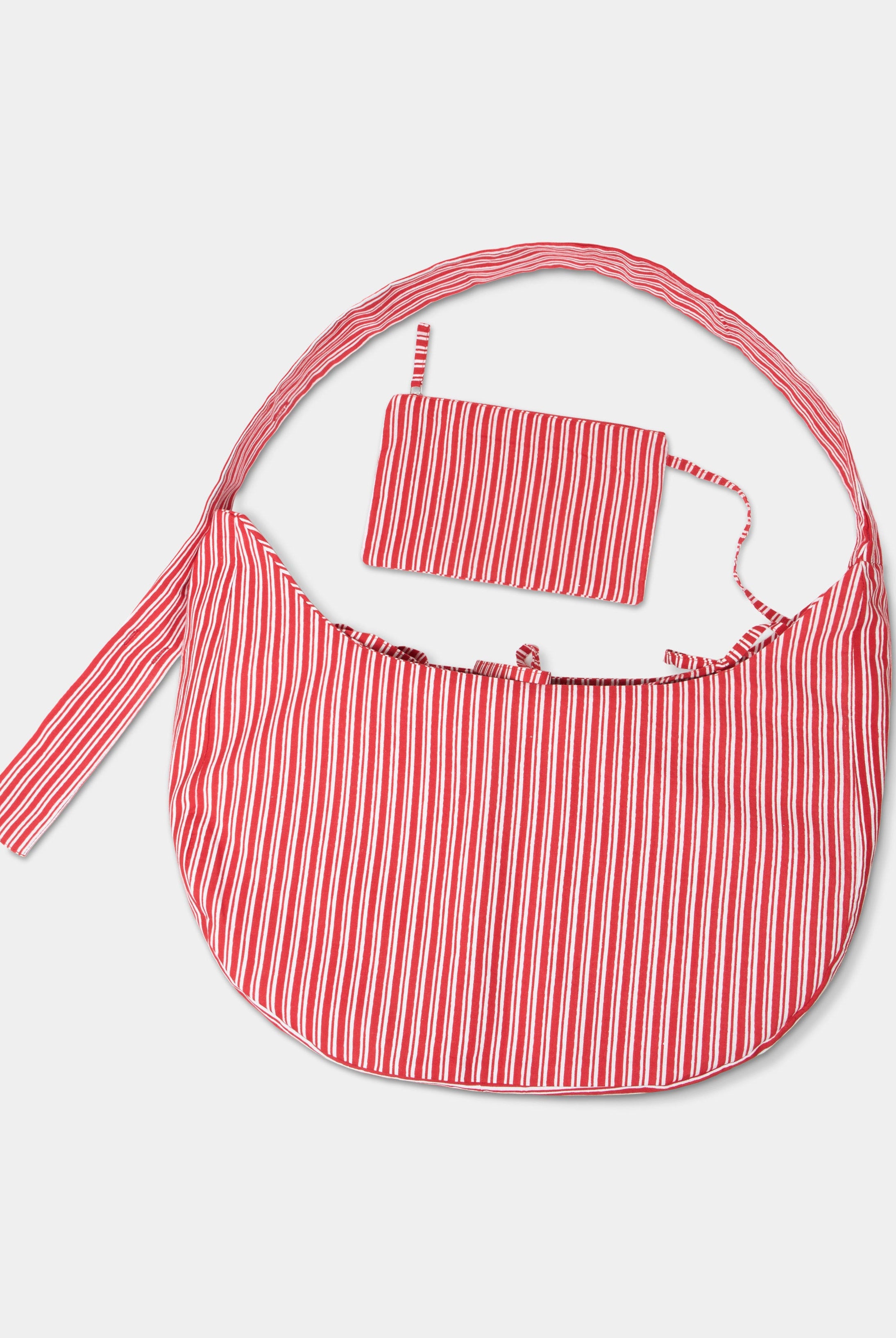 Nina Bag Maxi Red dettaglio tessuto cotone Amimi Milano