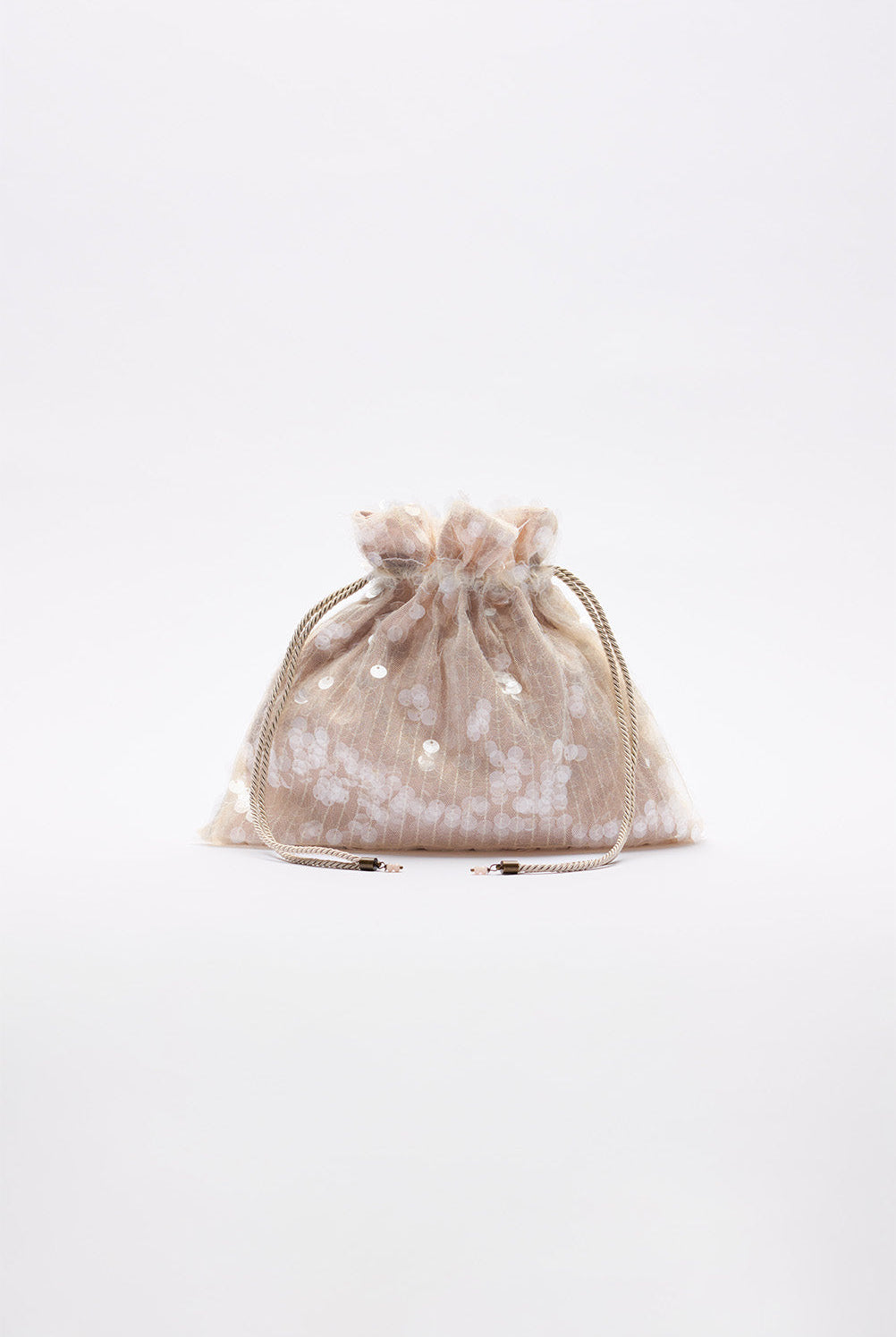 Annie Bag Paillettes Nude in tessuto Amimi Milano