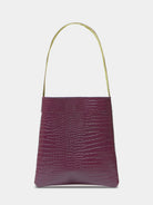 LEA BAG COCCO PURPLE in vera pelle stampa cocco Amimì Milano