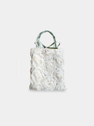 Agata Bag Rose Butter Green borsa in tessuto rose burro con interno verde Amimi Milano
