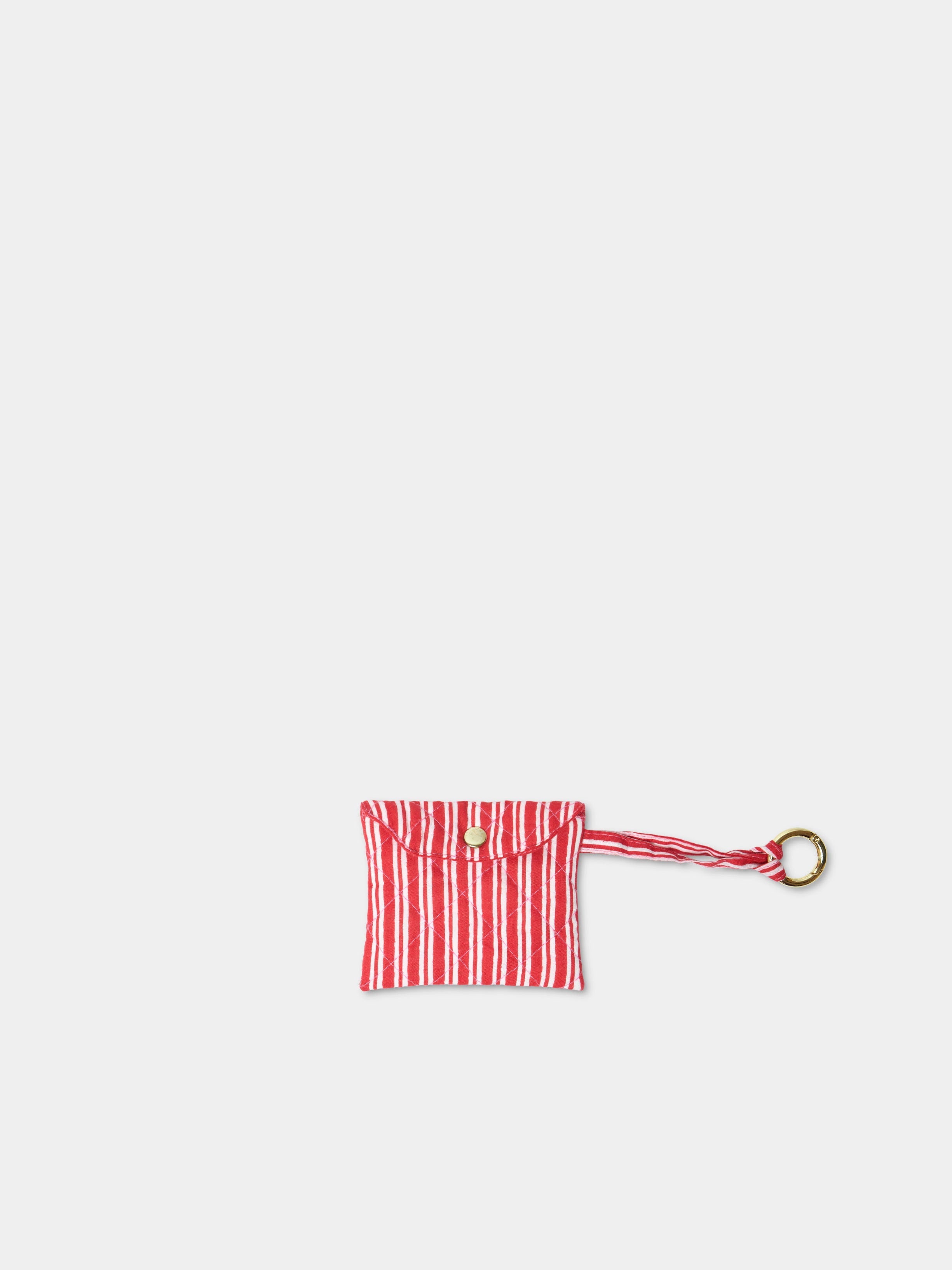 Airpods Case Red accessorio in cotone naturale Amimi Milano
