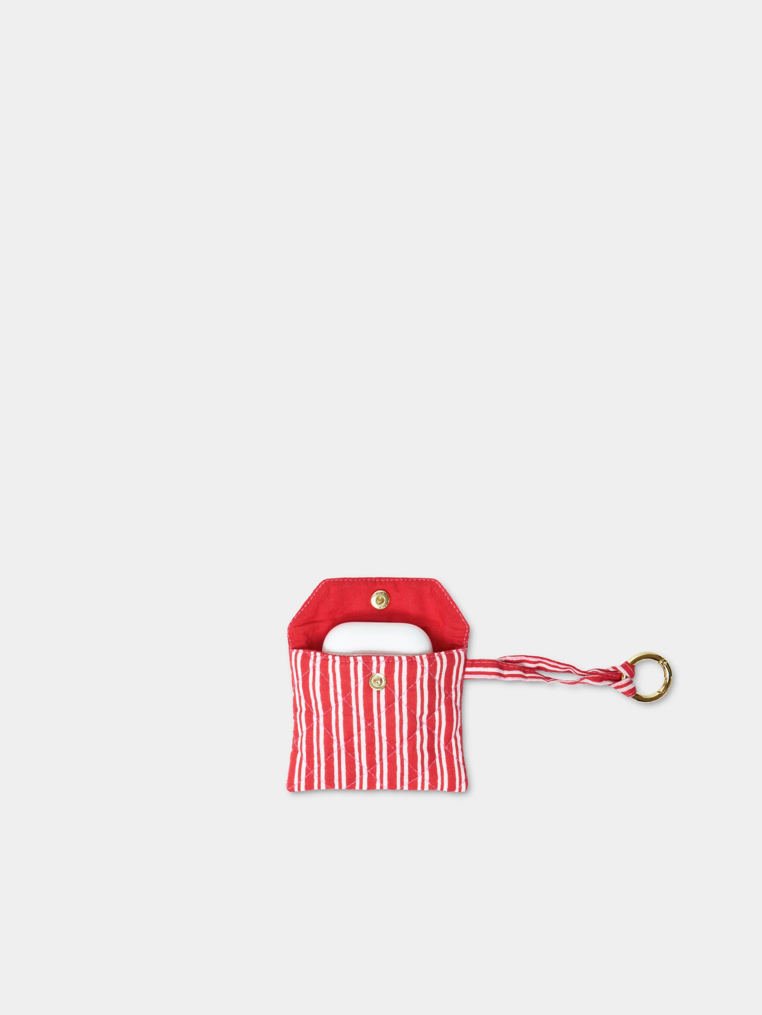 Airpods Case Red vista laterale cotone Amimi Milano