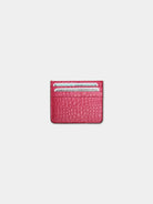 Credit Card Case Cocco Pink porta carte in pelle stampa cocco Amimi Milano
