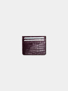 Credit Card Case Cocco Purple porta carte in pelle stampa cocco Amimi Milano