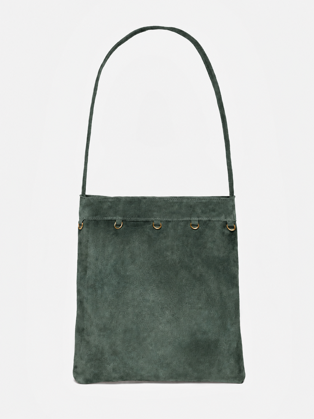 LEA BAG MAXI SUEDE GREEN CHARM in pelle scamosciata Amimì Milano