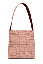 Lea Bag Cocco Sand Coral borsa a spalla in pelle stampa cocco Amimi Milano
