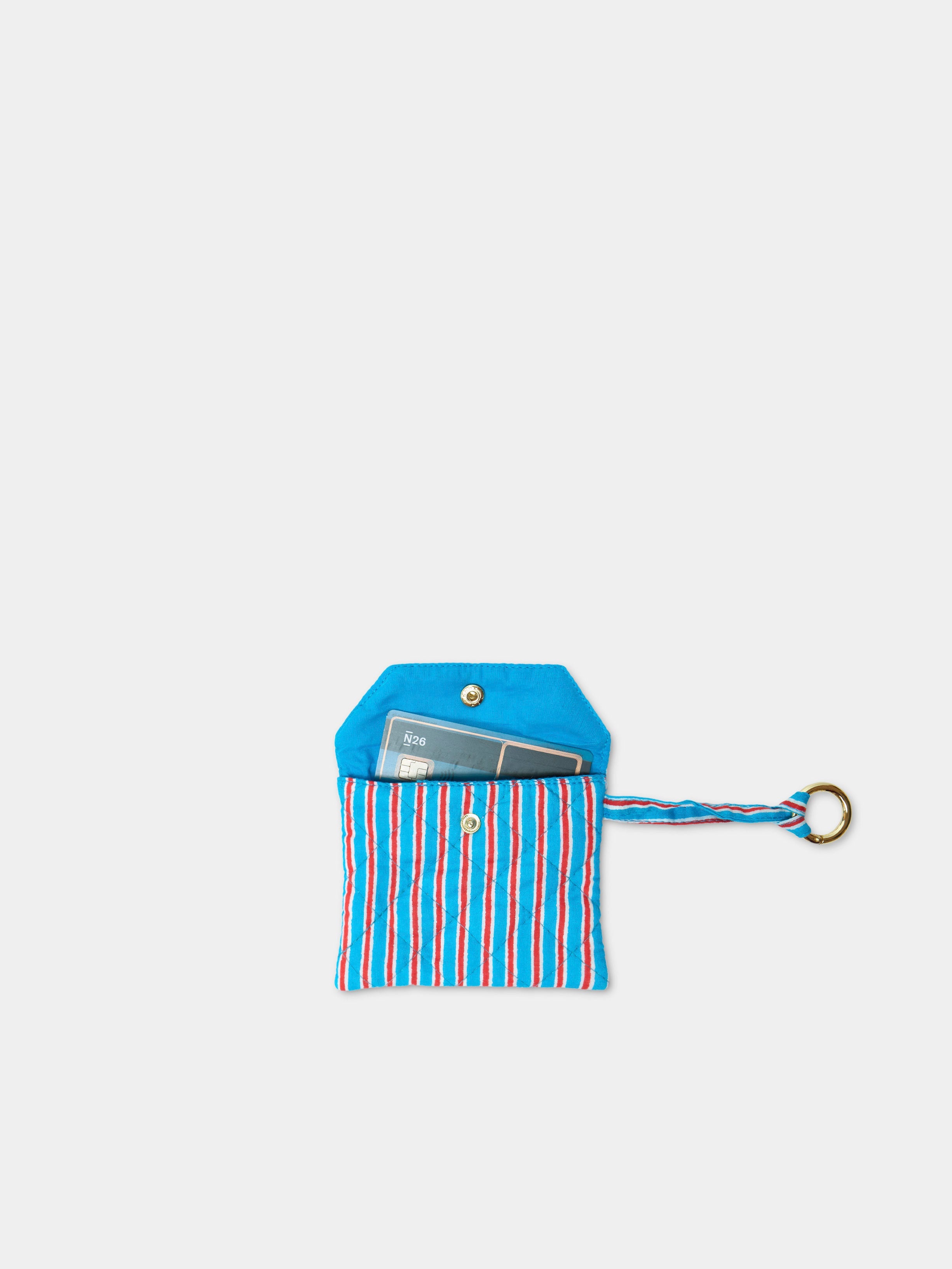 Mini Case Light Blue accessorio in cotone naturale Amimi Milano