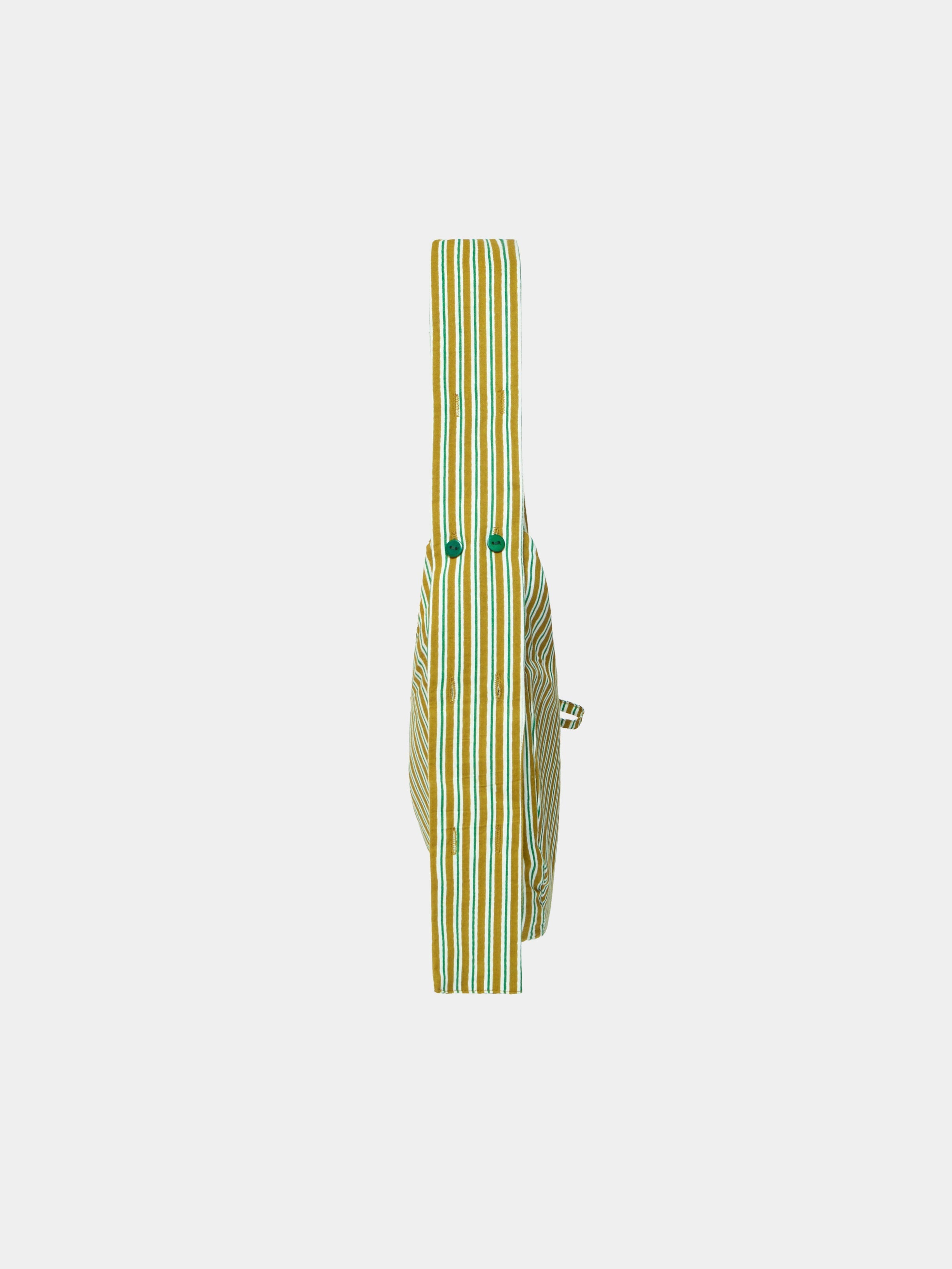 Nina Bag Jungle Green vista laterale cotone Amimi Milano