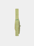 Nina Bag Maxi Jungle Green vista laterale cotone Amimi Milano