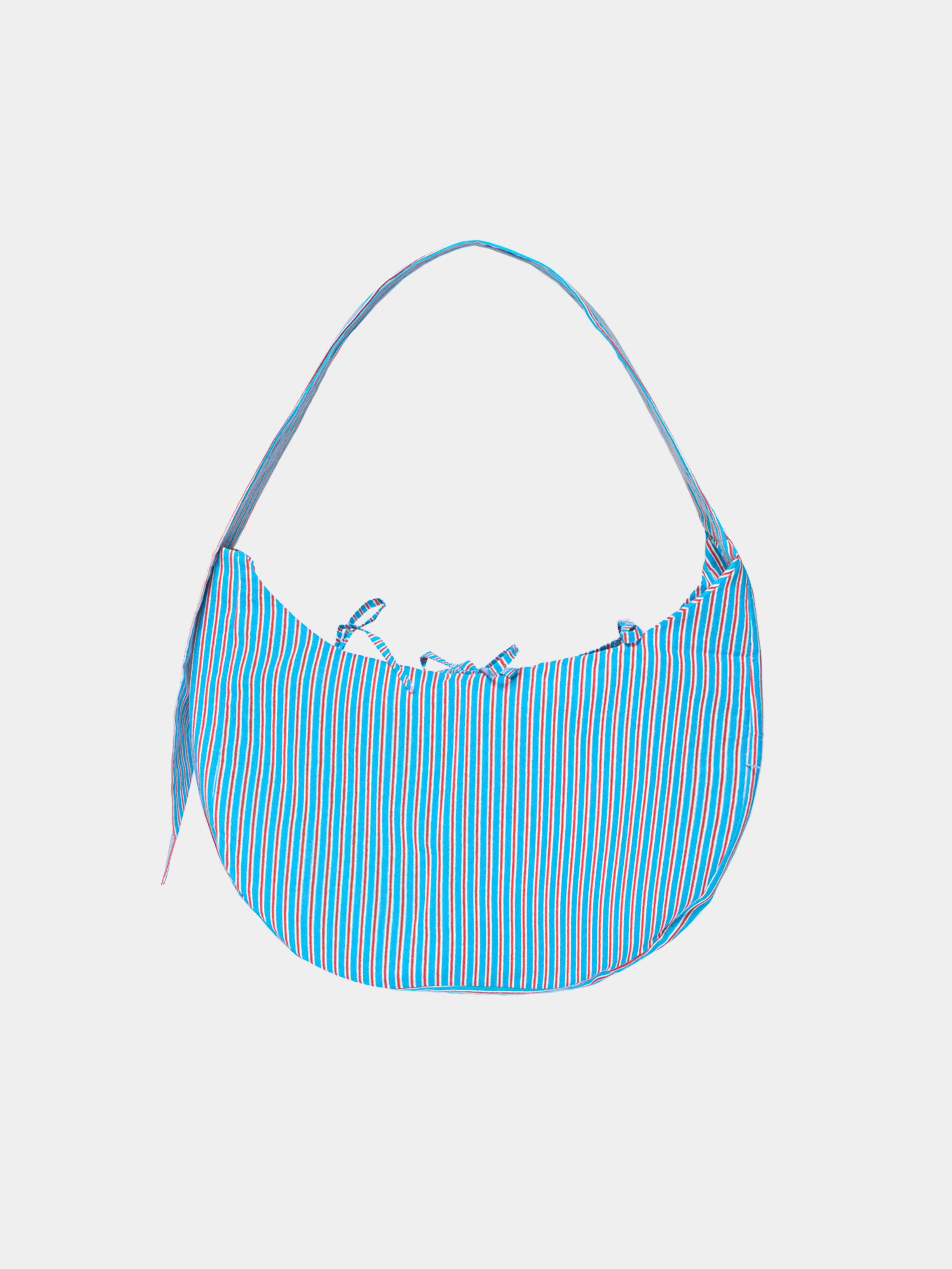 Nina Bag Maxi Light Blue accessorio in cotone naturale Amimi Milano