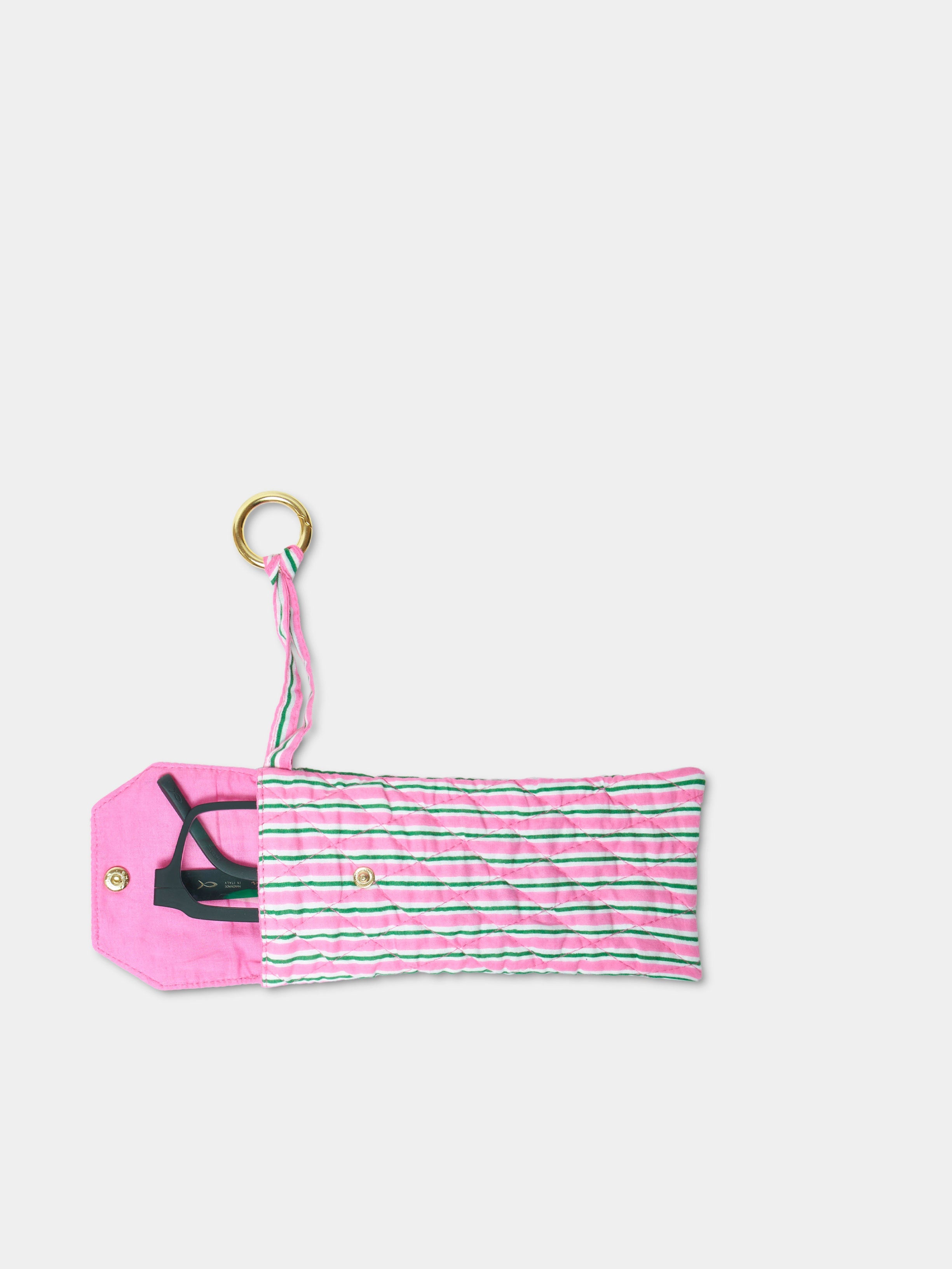 Sunglass Cover Candy Pink vista laterale cotone Amimi Milano