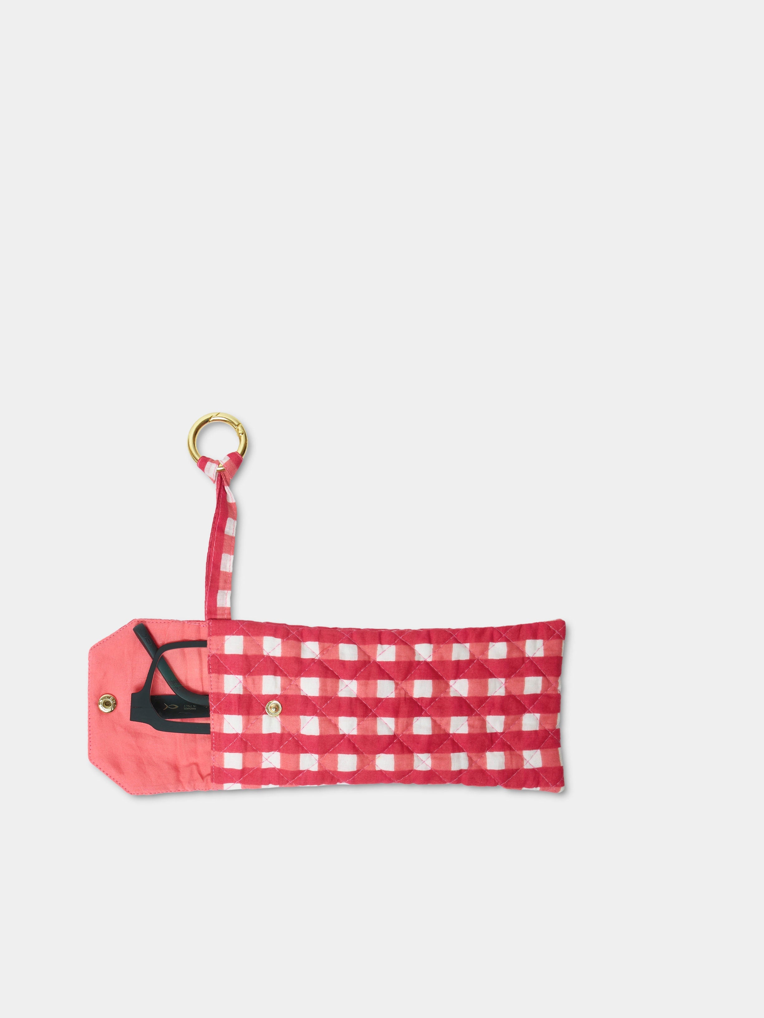 Sunglass Cover Cherry Pink vista laterale cotone Amimi Milano