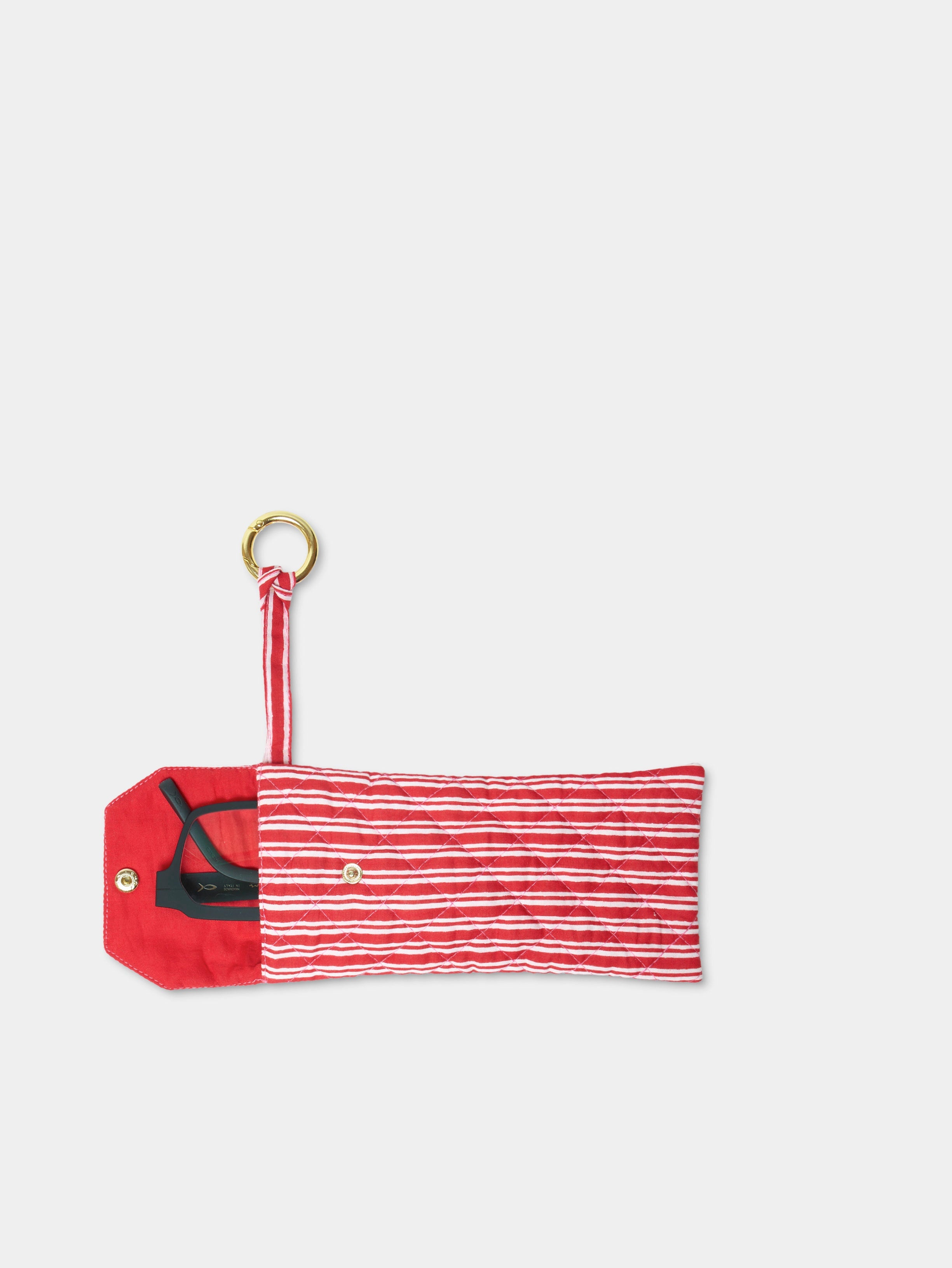 Sunglass Cover Red vista laterale cotone Amimi Milano