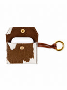 AirPods Case Brown White Pony cavallino marrone e bianco aperta Amimì Milano
