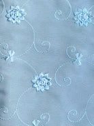 Agata Bag Floral Light Blue in tessuto Amimi Milano