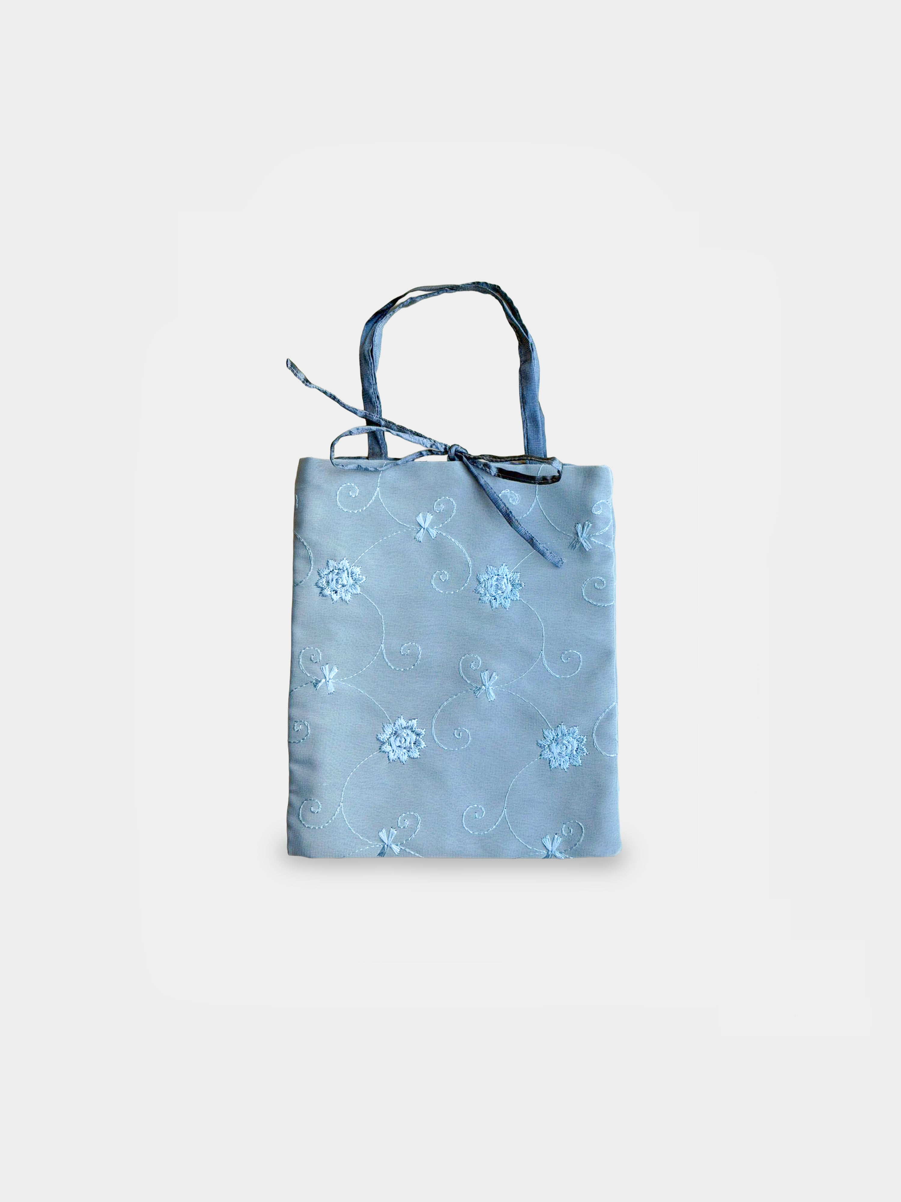 Agata Bag Floral Light Blue in tessuto Amimi Milano