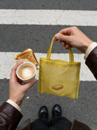 Galiano Toast Bag Butter Yellow mini tote in organza giallo burro Amimì Milano
