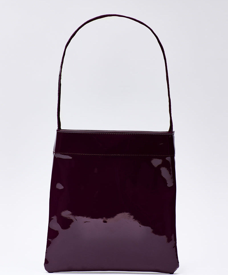 Lea Bag Vernice Purple Patent in pelle Amimi Milano